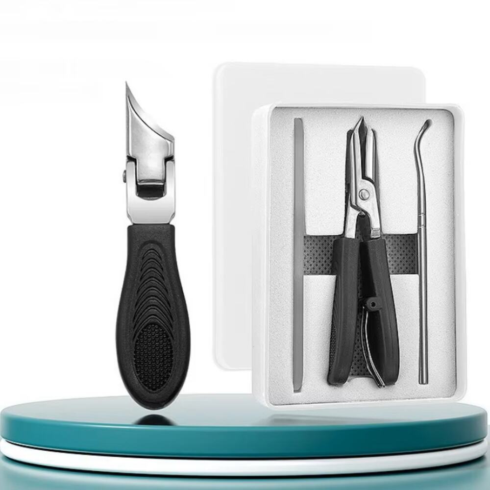 Eagle Beak Beveled Nail Clippers 3-Piece Set Wide Jaw Pedicure Manicure Set ~NEW